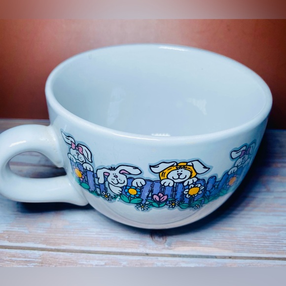 White Easter Bunny Coffee Tea Soup Mug‎ - Picture 1 of 5